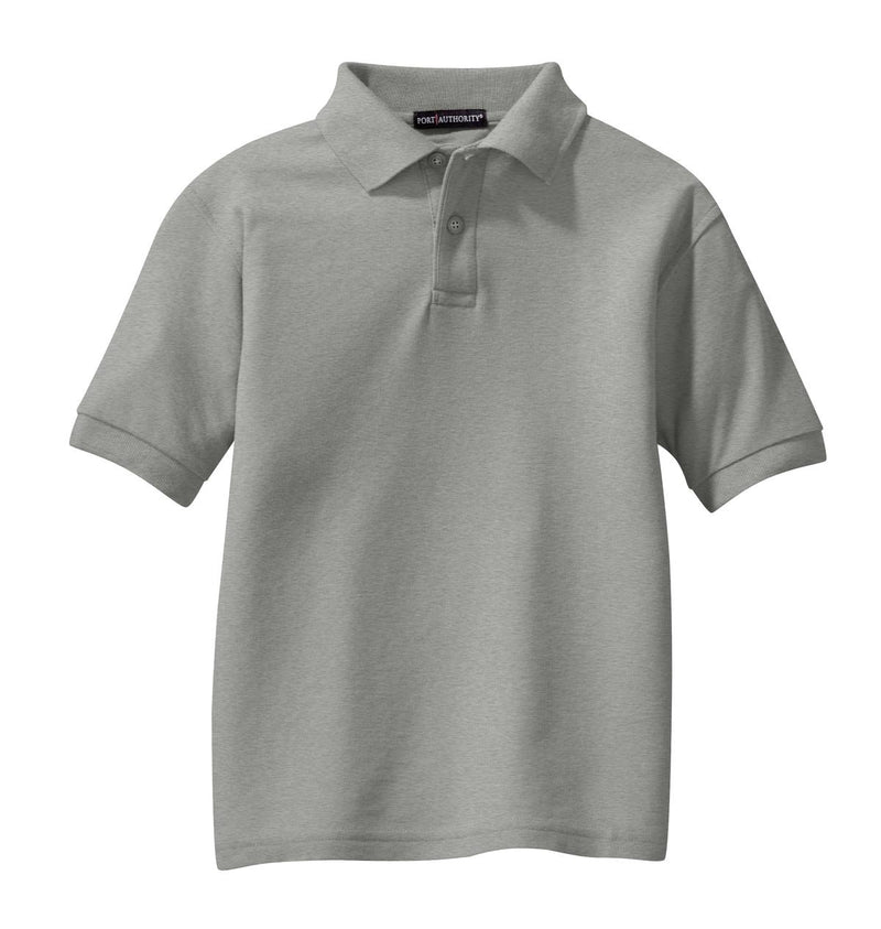 Port Authority Youth Silk Touch Polo - Cool Grey
