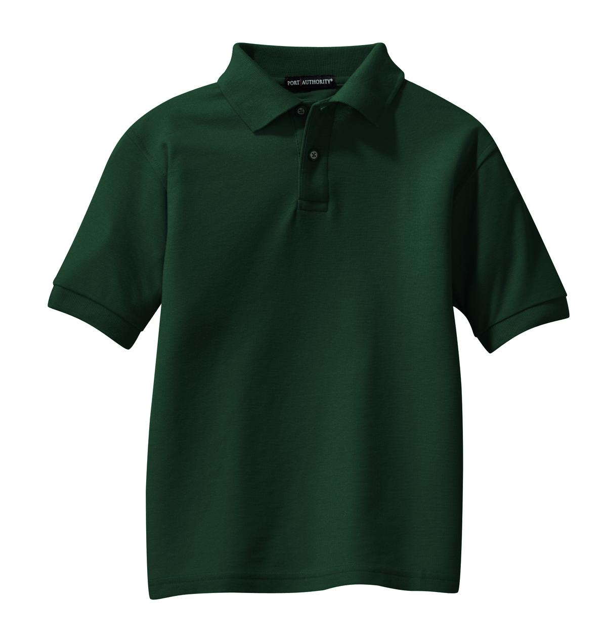Port Authority Youth Silk Touch Polo - Dark Green