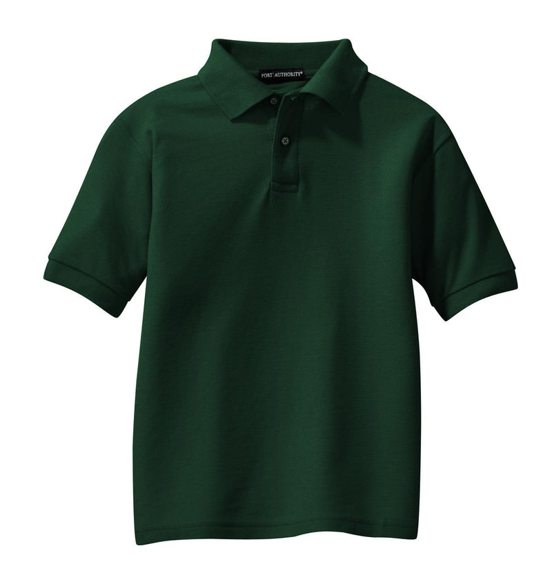 Port Authority Youth Silk Touch Polo - Dark Green