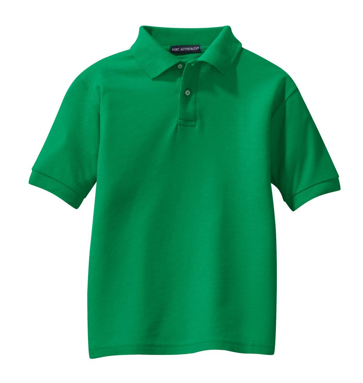 Port Authority Youth Silk Touch Polo - Kelly Green