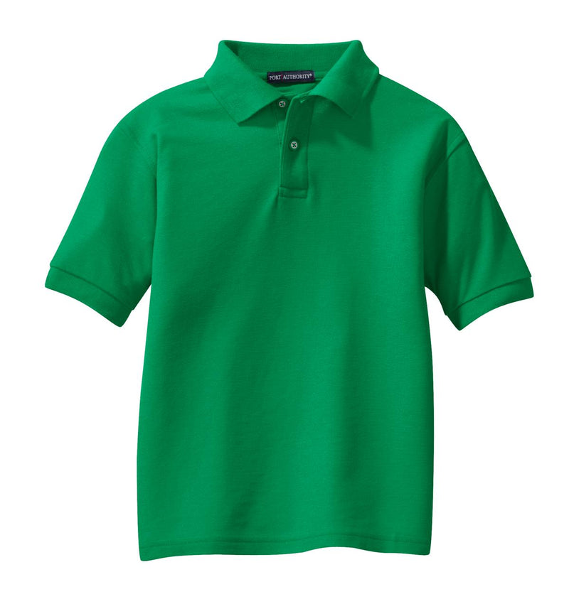 Port Authority Youth Silk Touch Polo - Kelly Green