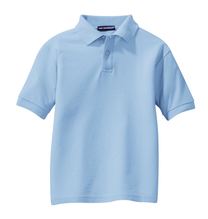 Port Authority Youth Silk Touch Polo - Light Blue