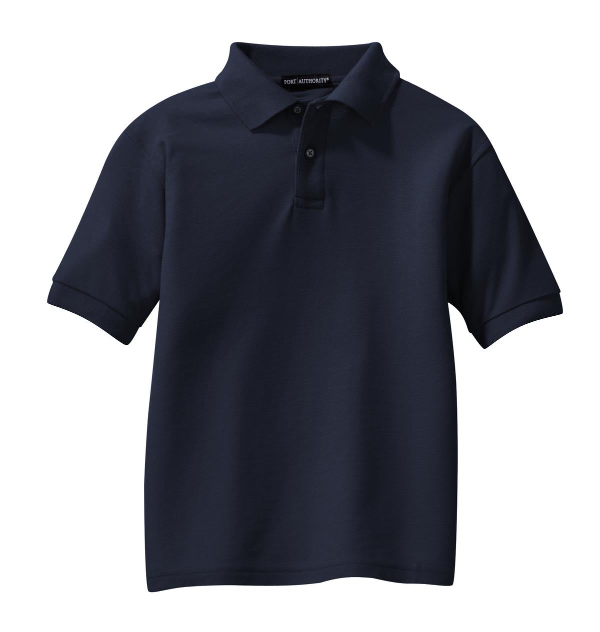 Port Authority Youth Silk Touch Polo - Navy