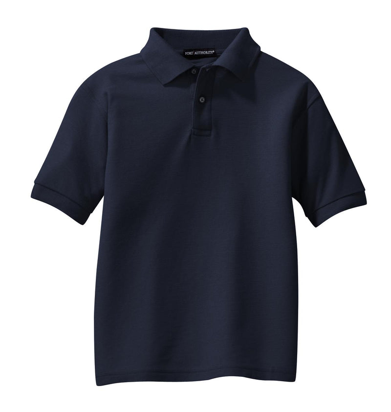 Port Authority Youth Silk Touch Polo - Navy