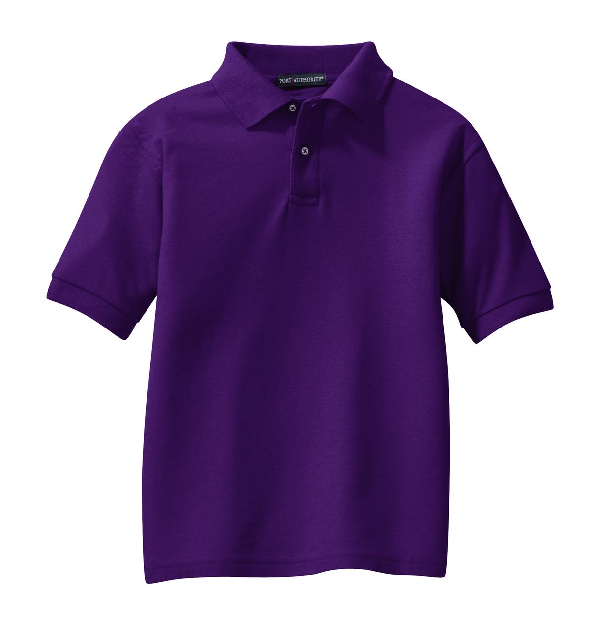 Port Authority Youth Silk Touch Polo - Purple