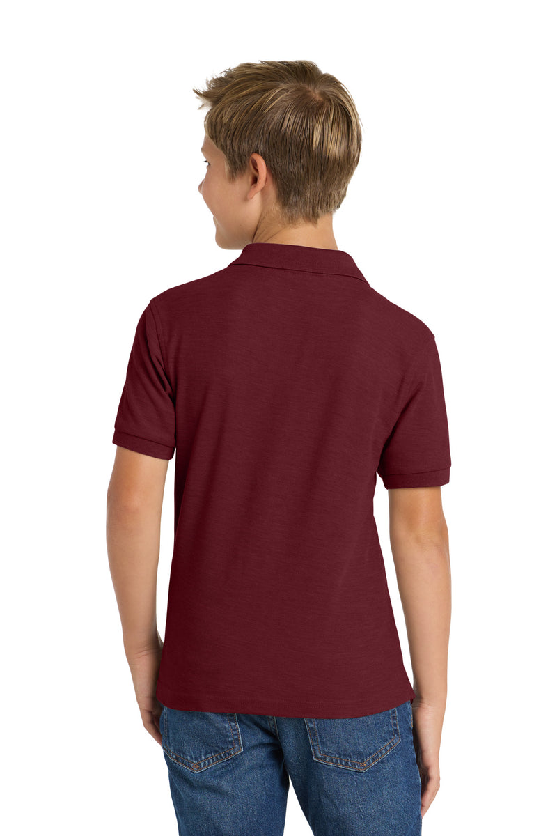 Port Authority Youth Silk Touch Polo - Burgundy