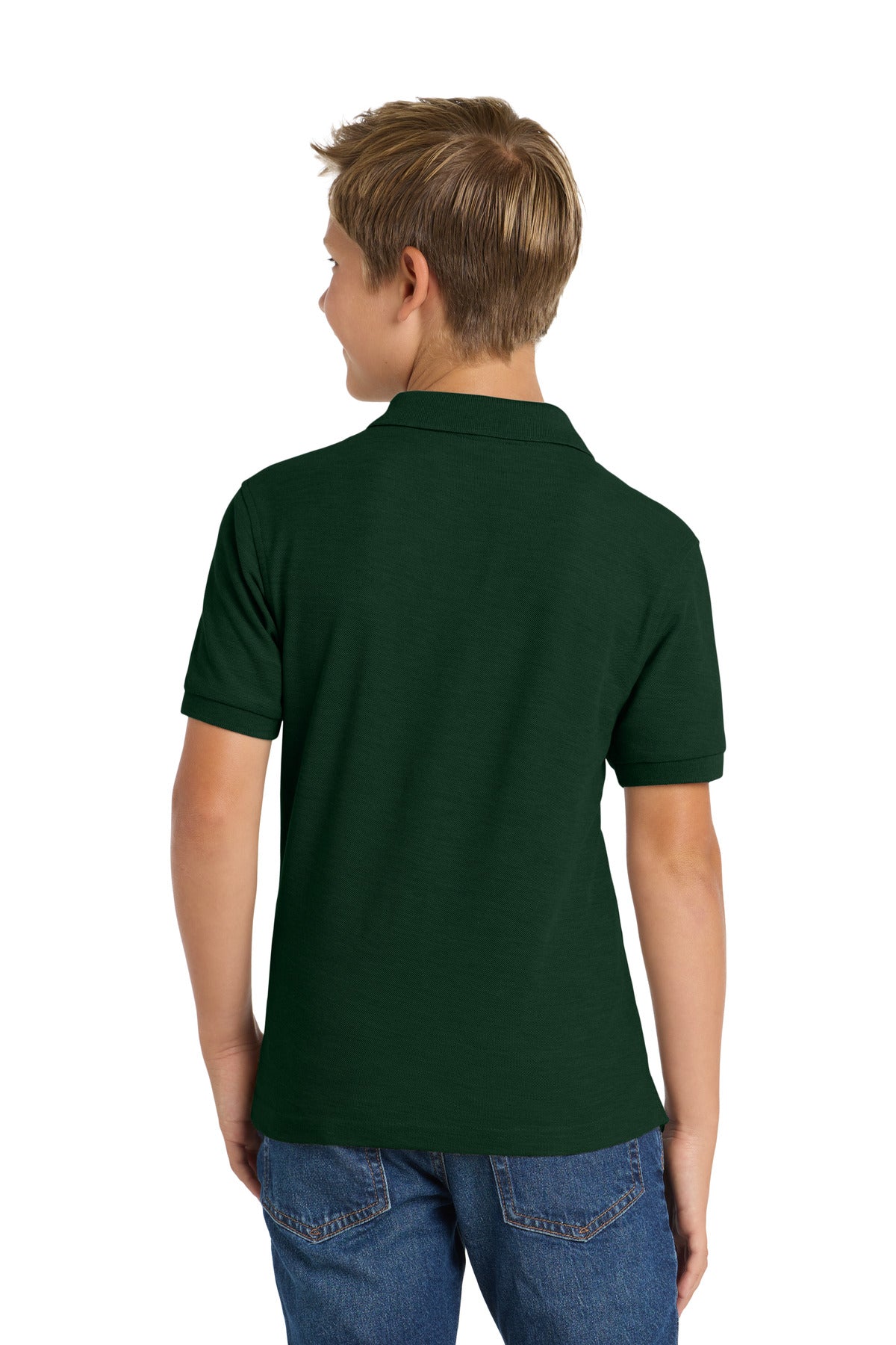 Port Authority Youth Silk Touch Polo - Dark Green