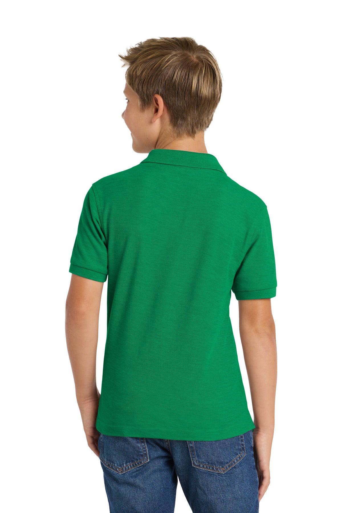 Port Authority Youth Silk Touch Polo - Kelly Green