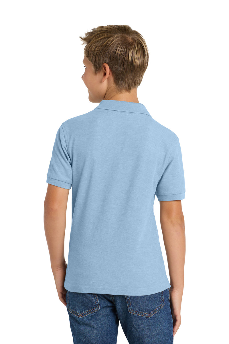 Port Authority Youth Silk Touch Polo - Light Blue