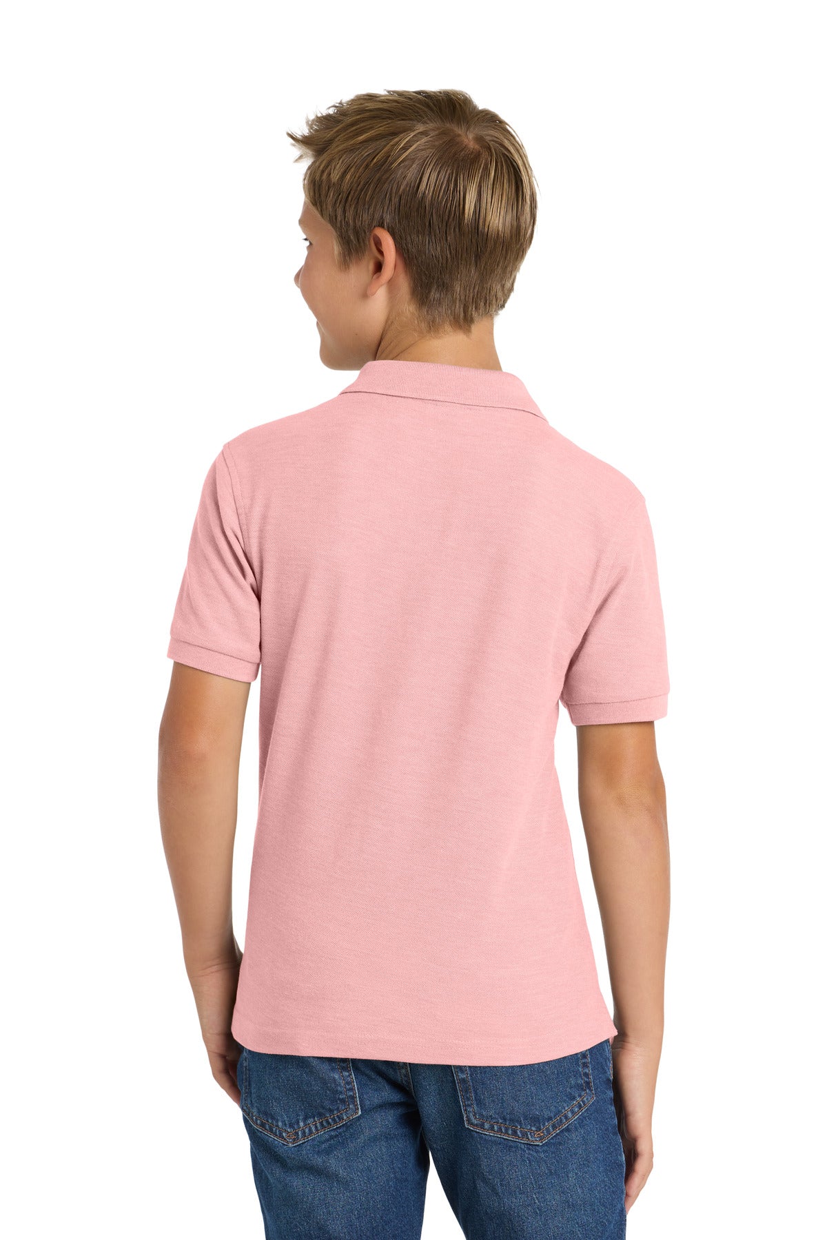Port Authority Youth Silk Touch Polo - Light Pink