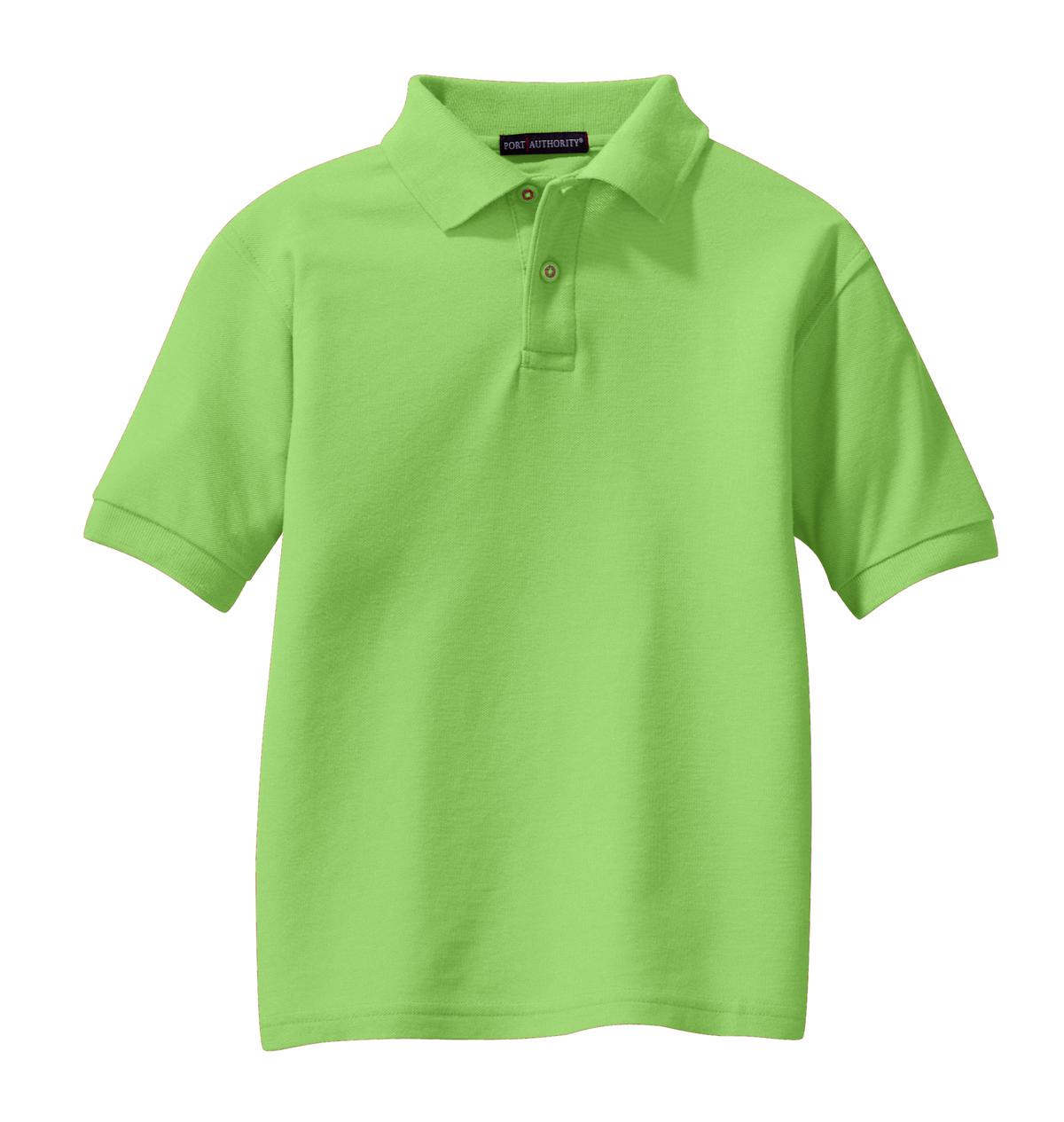 Port Authority Youth Silk Touch Polo - Lime