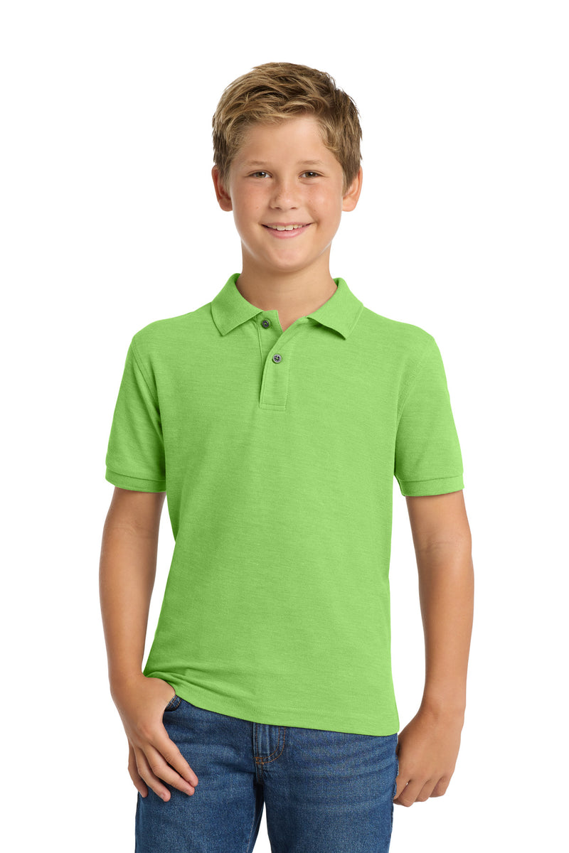 Port Authority Youth Silk Touch Polo - Lime