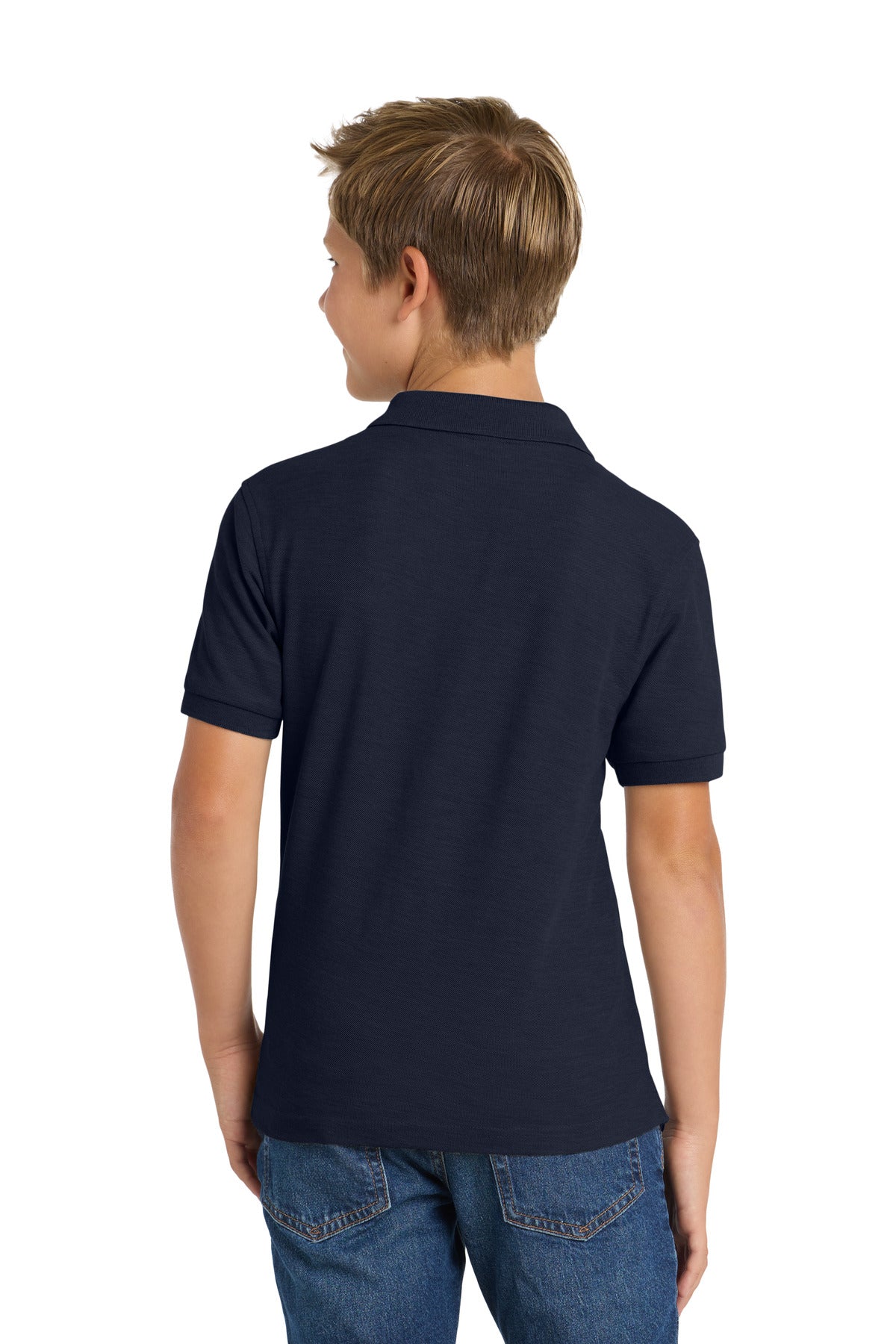 Port Authority Youth Silk Touch Polo - Navy