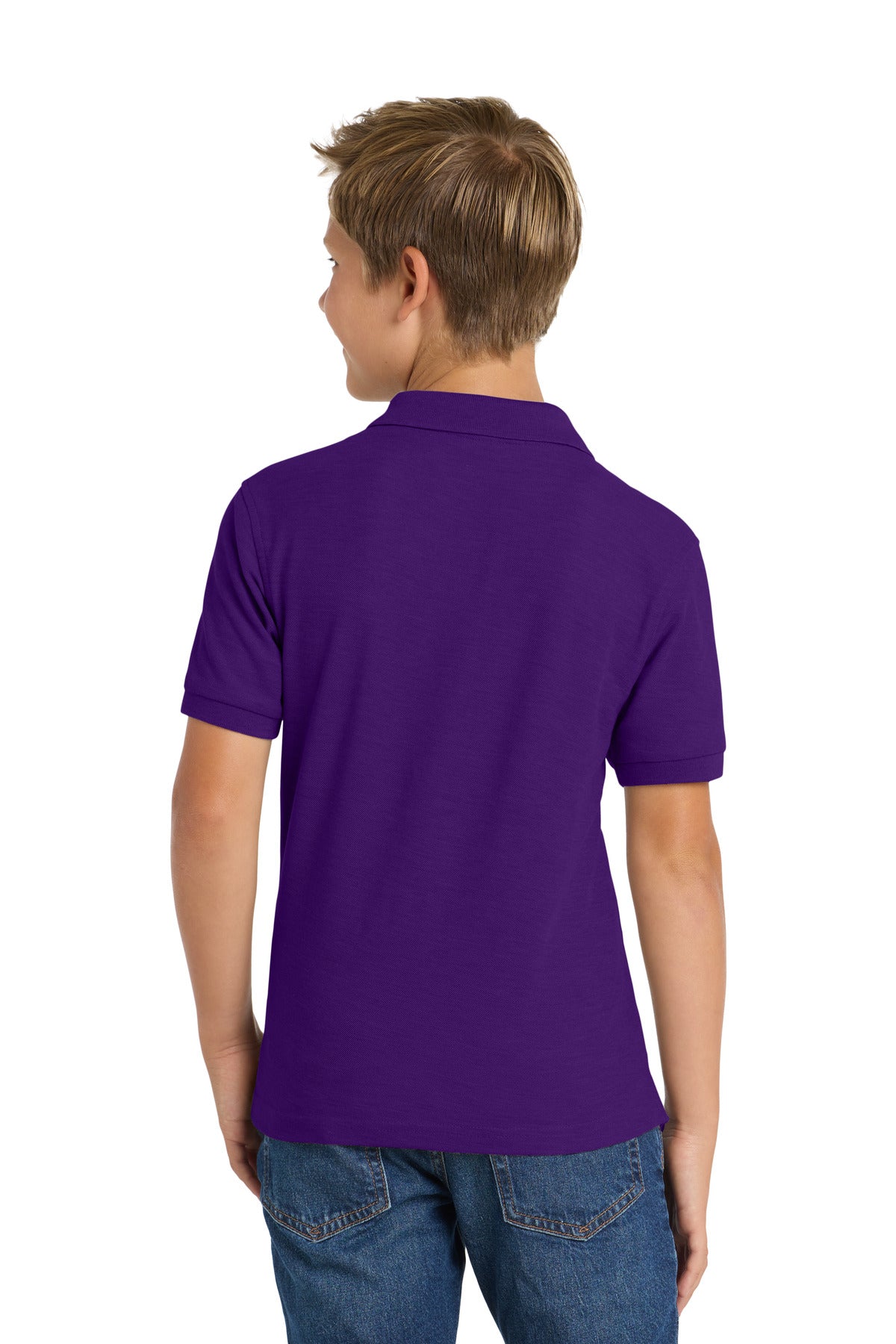 Port Authority Youth Silk Touch Polo - Purple