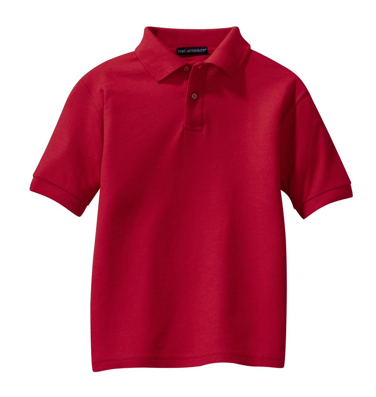 Port Authority Youth Silk Touch Polo - Red