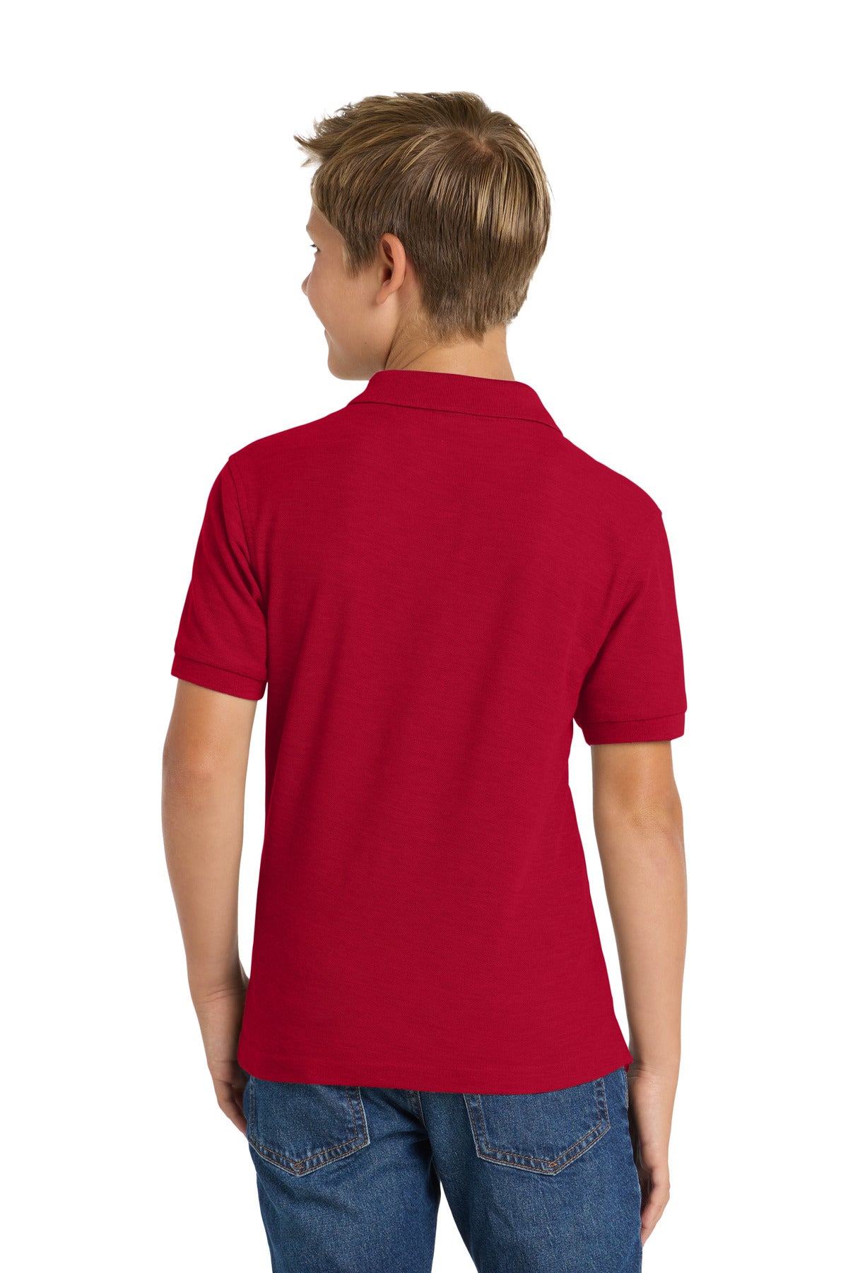 Port Authority Youth Silk Touch Polo - Red