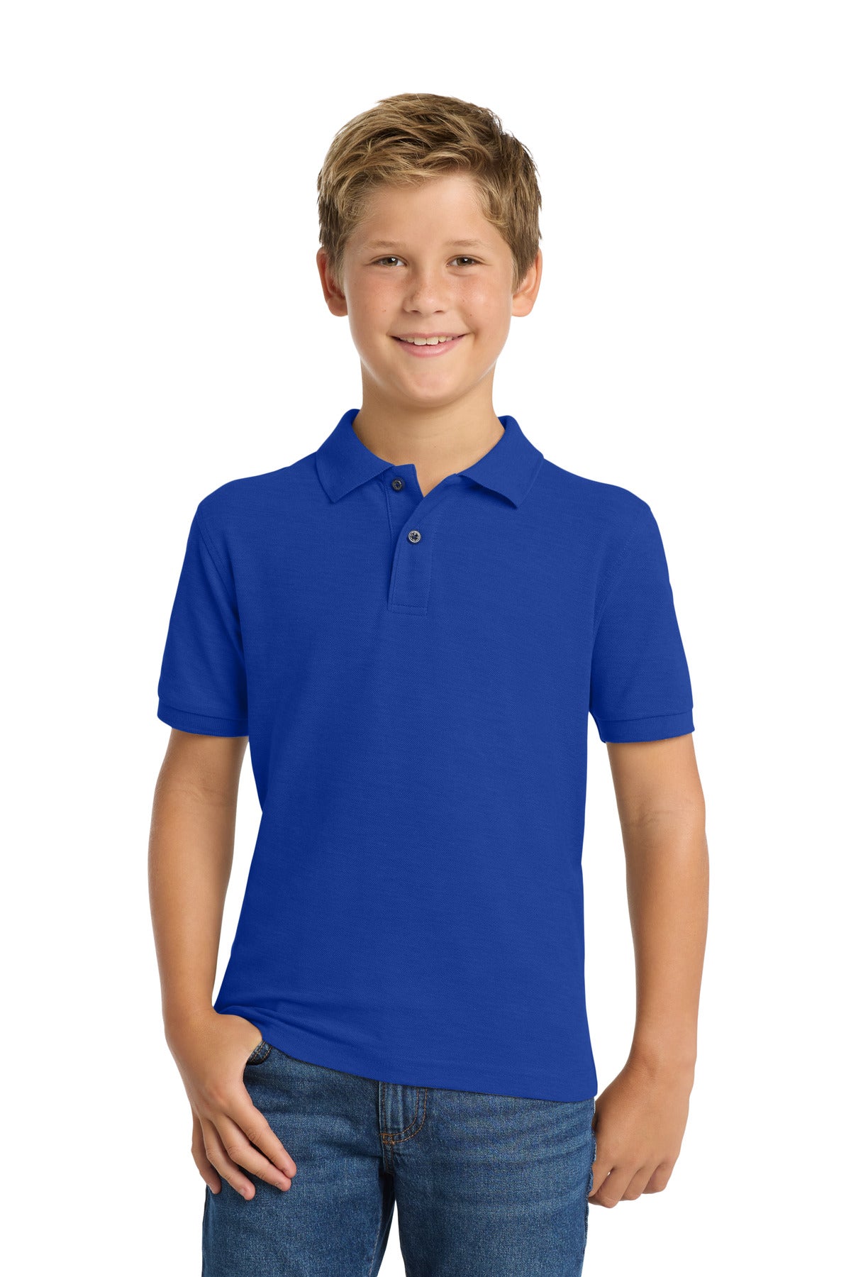 Port Authority Youth Silk Touch Polo - Royal