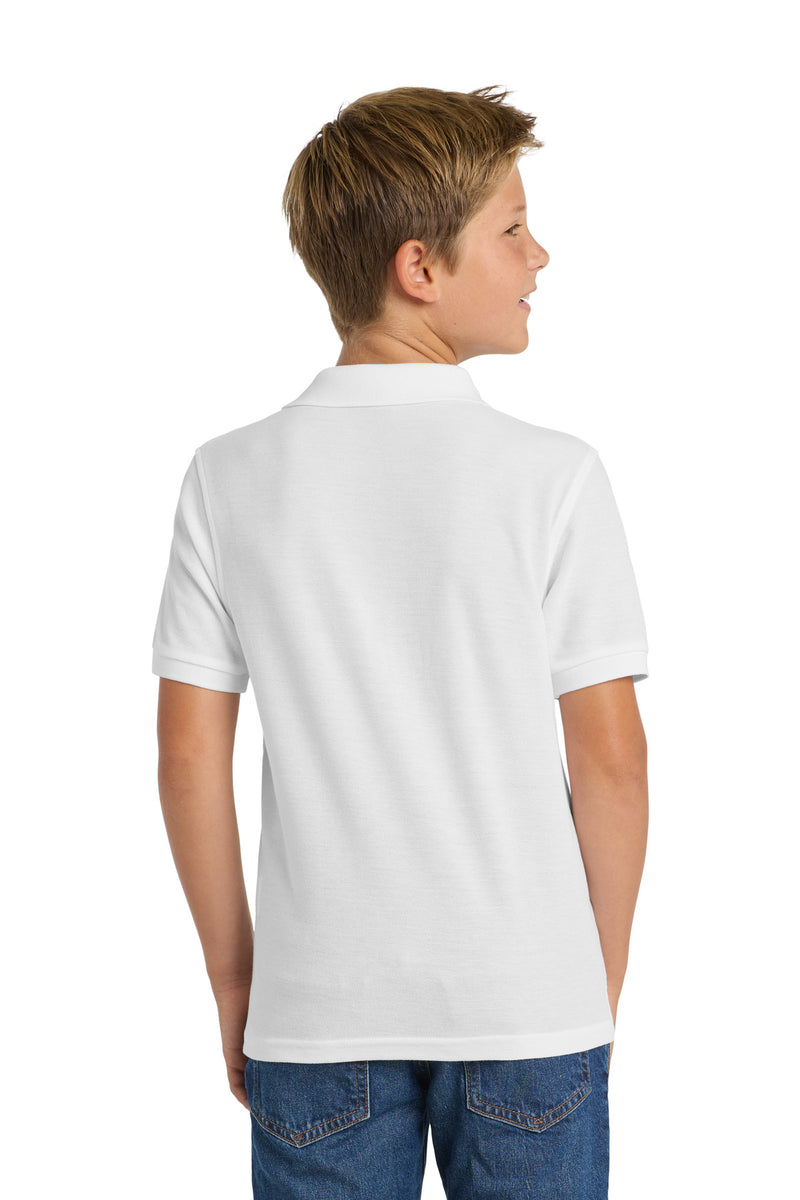 Port Authority Youth Silk Touch Polo - White