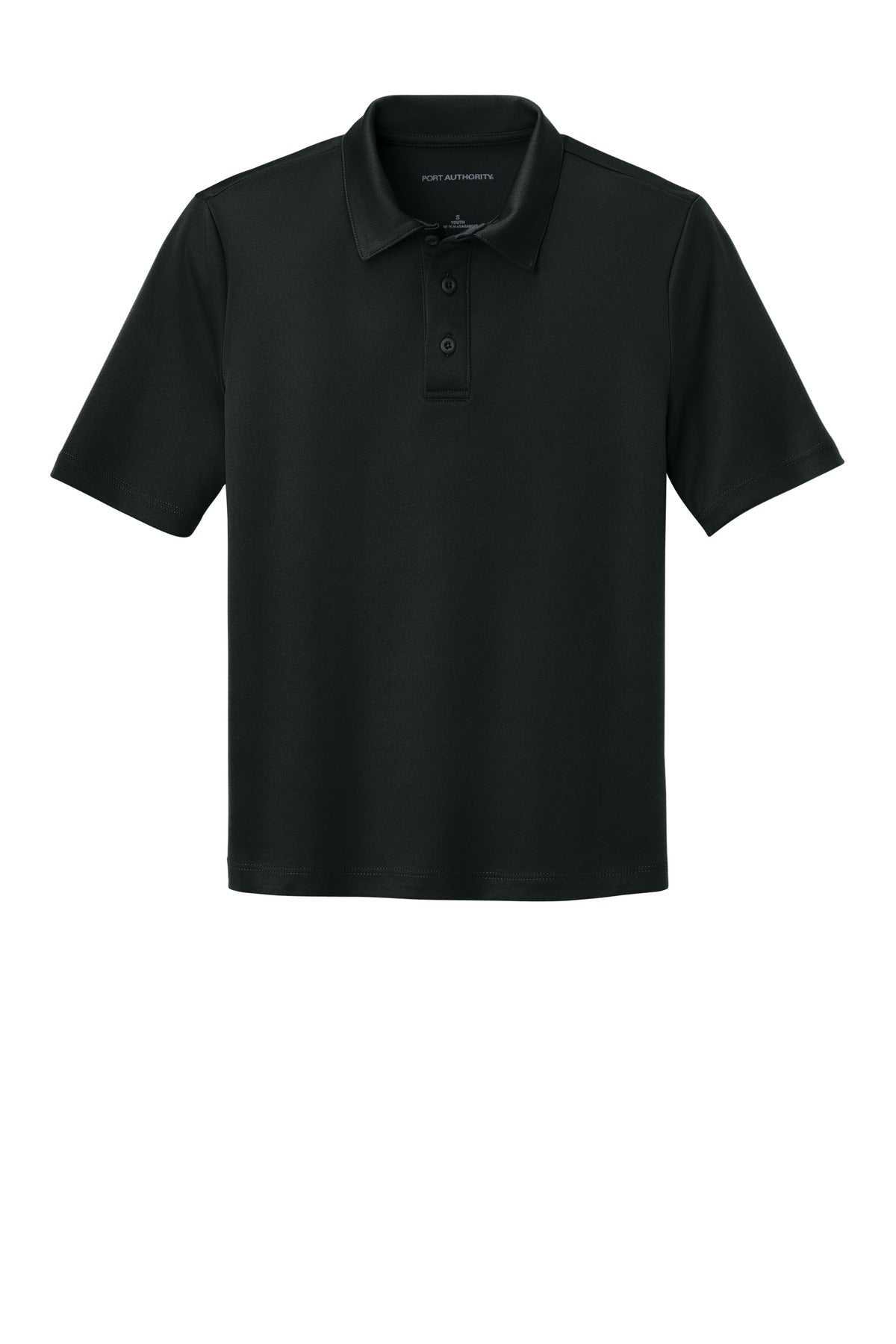 Port Authority Youth Silk Touch Performance Polo - Black