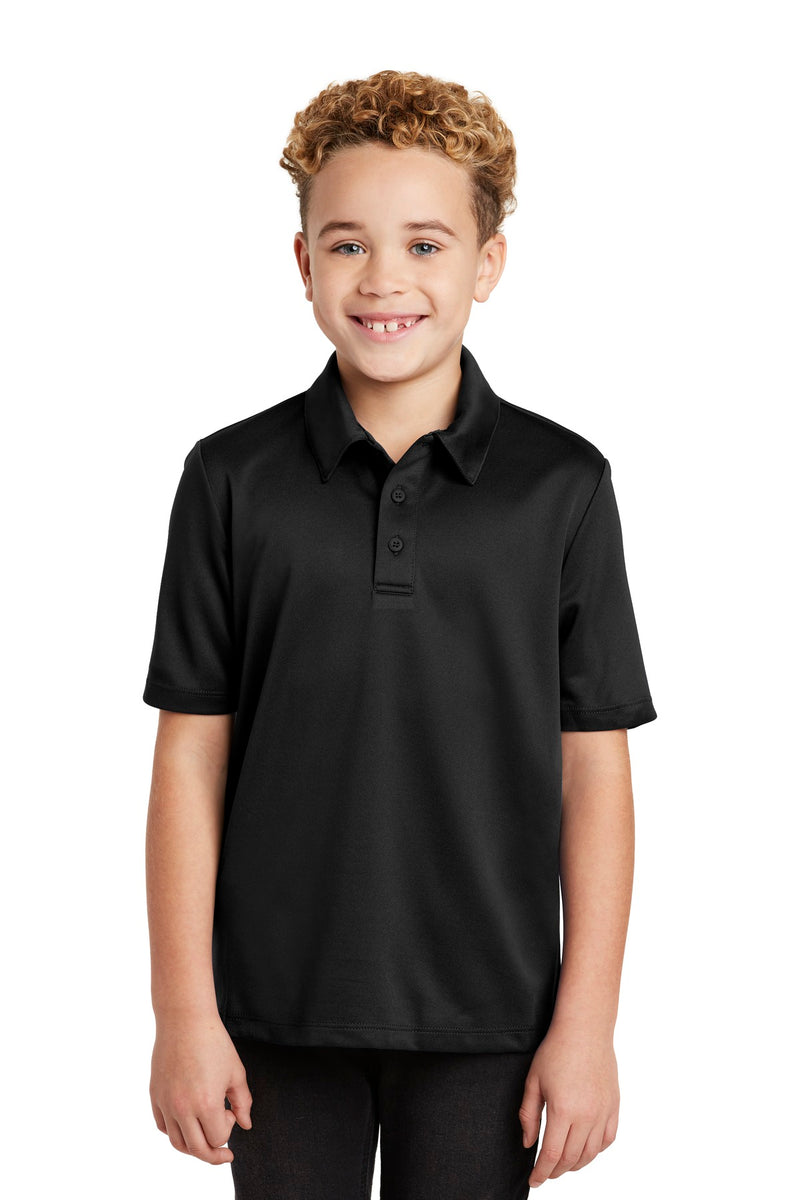Port Authority Youth Silk Touch Performance Polo - Black