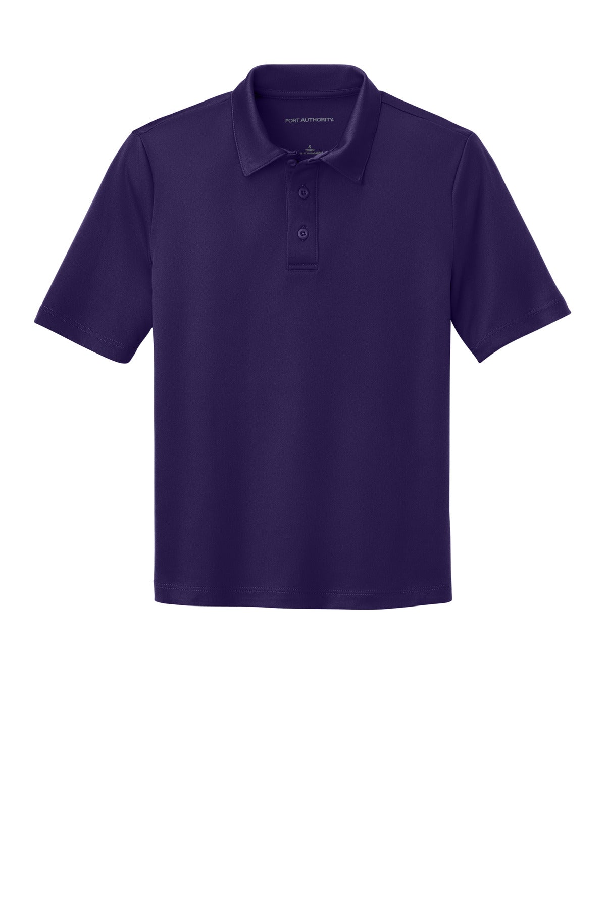 Port Authority Youth Silk Touch Performance Polo - Bright Purple