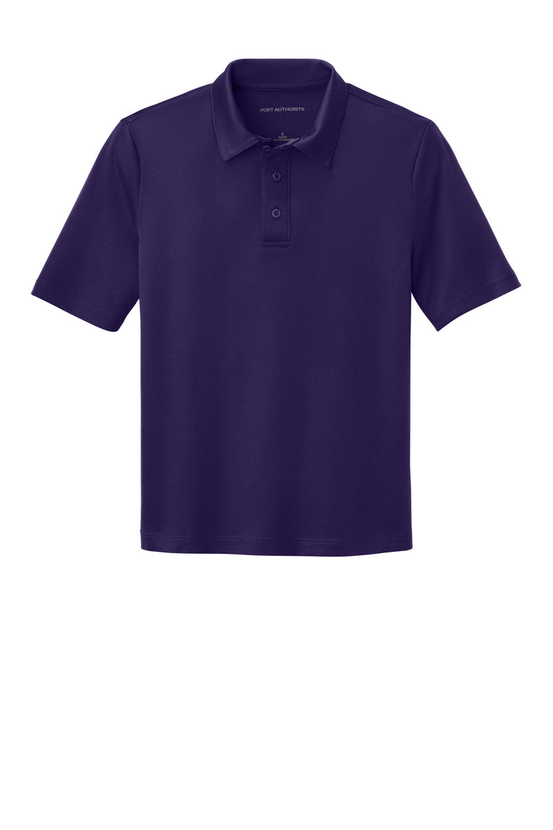 Port Authority Youth Silk Touch Performance Polo - Bright Purple