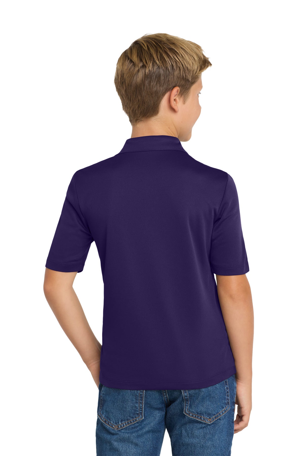 Port Authority Youth Silk Touch Performance Polo - Bright Purple