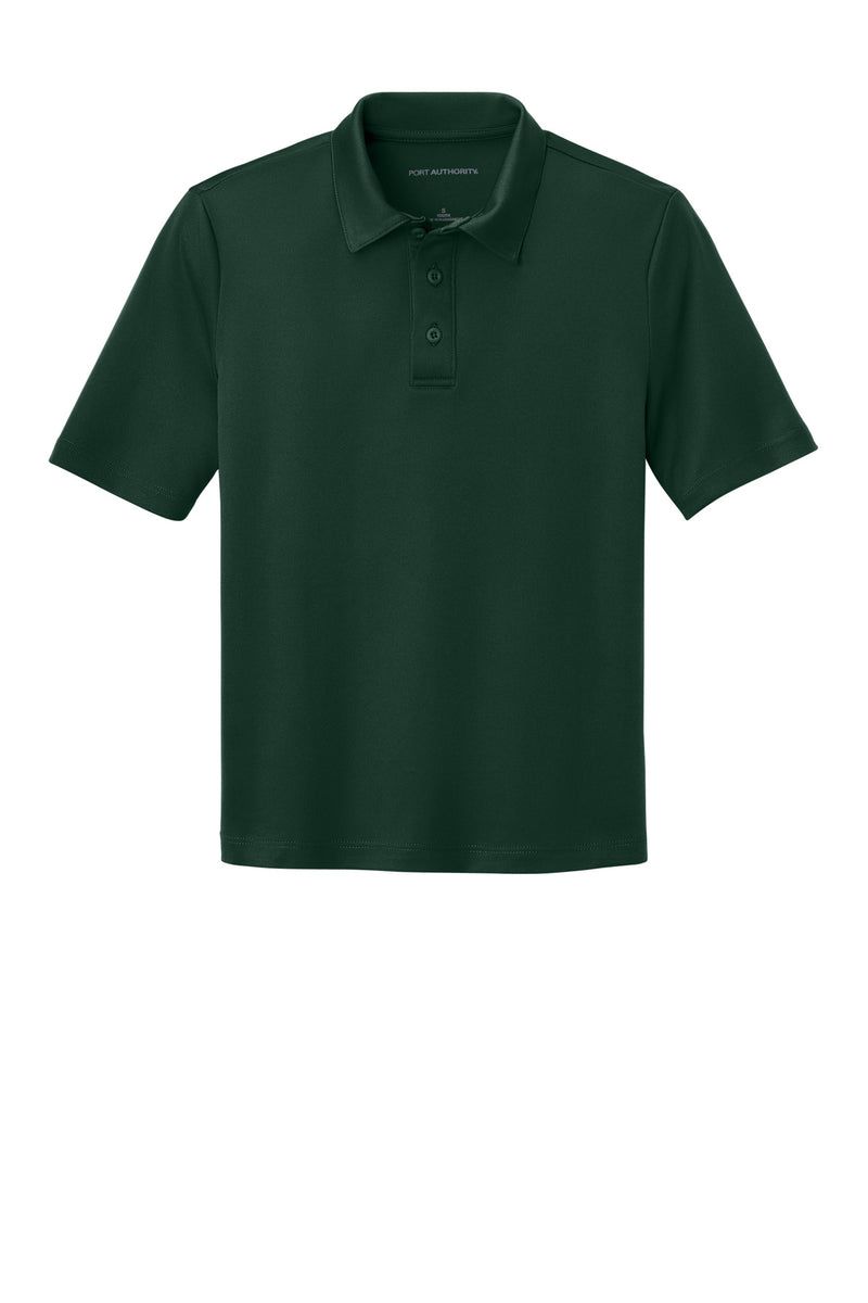 Port Authority Youth Silk Touch Performance Polo - Dark Green