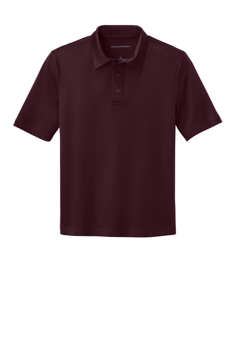 Port Authority Youth Silk Touch Performance Polo - Maroon