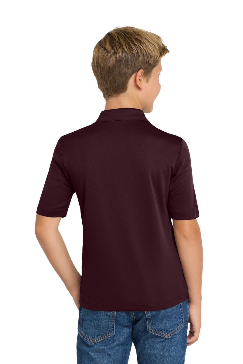 Port Authority Youth Silk Touch Performance Polo - Maroon