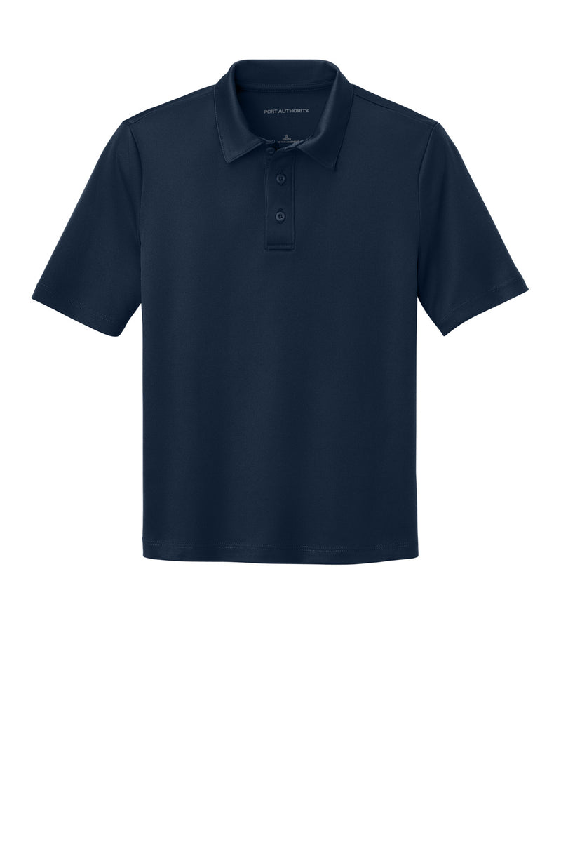 Port Authority Youth Silk Touch Performance Polo - Navy