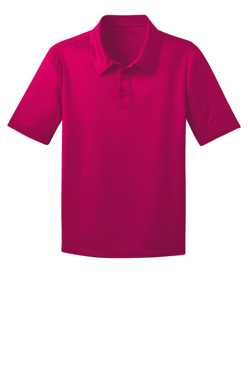 Port Authority Youth Silk Touch Performance Polo - Pink Raspberry