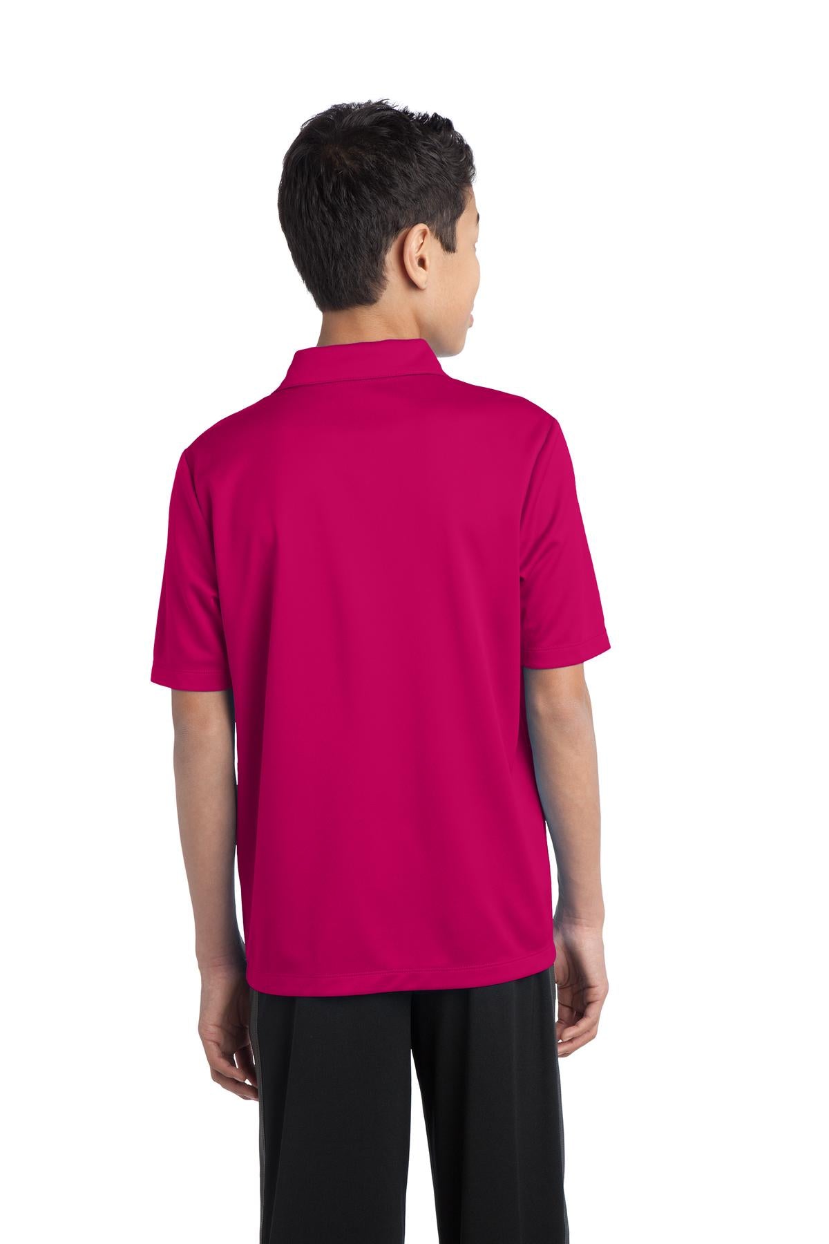 Port Authority Youth Silk Touch Performance Polo - Pink Raspberry