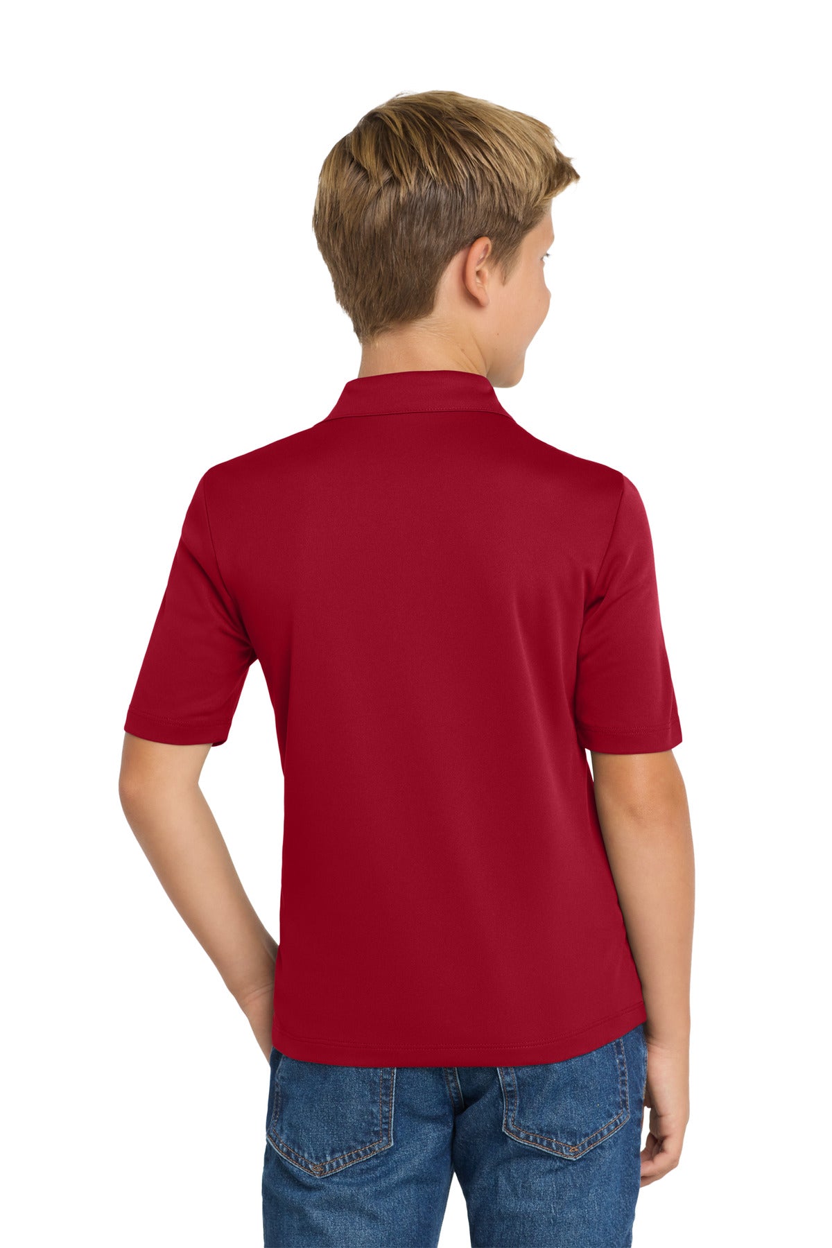 Port Authority Youth Silk Touch Performance Polo - Red