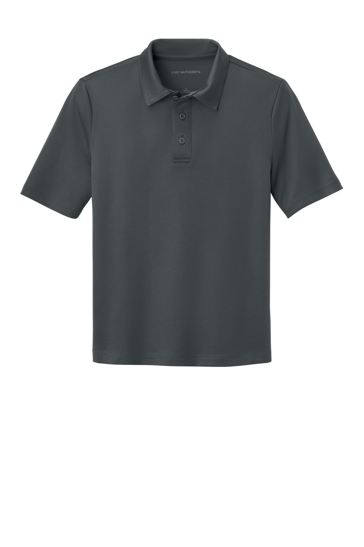 Port Authority Youth Silk Touch Performance Polo - Steel Grey