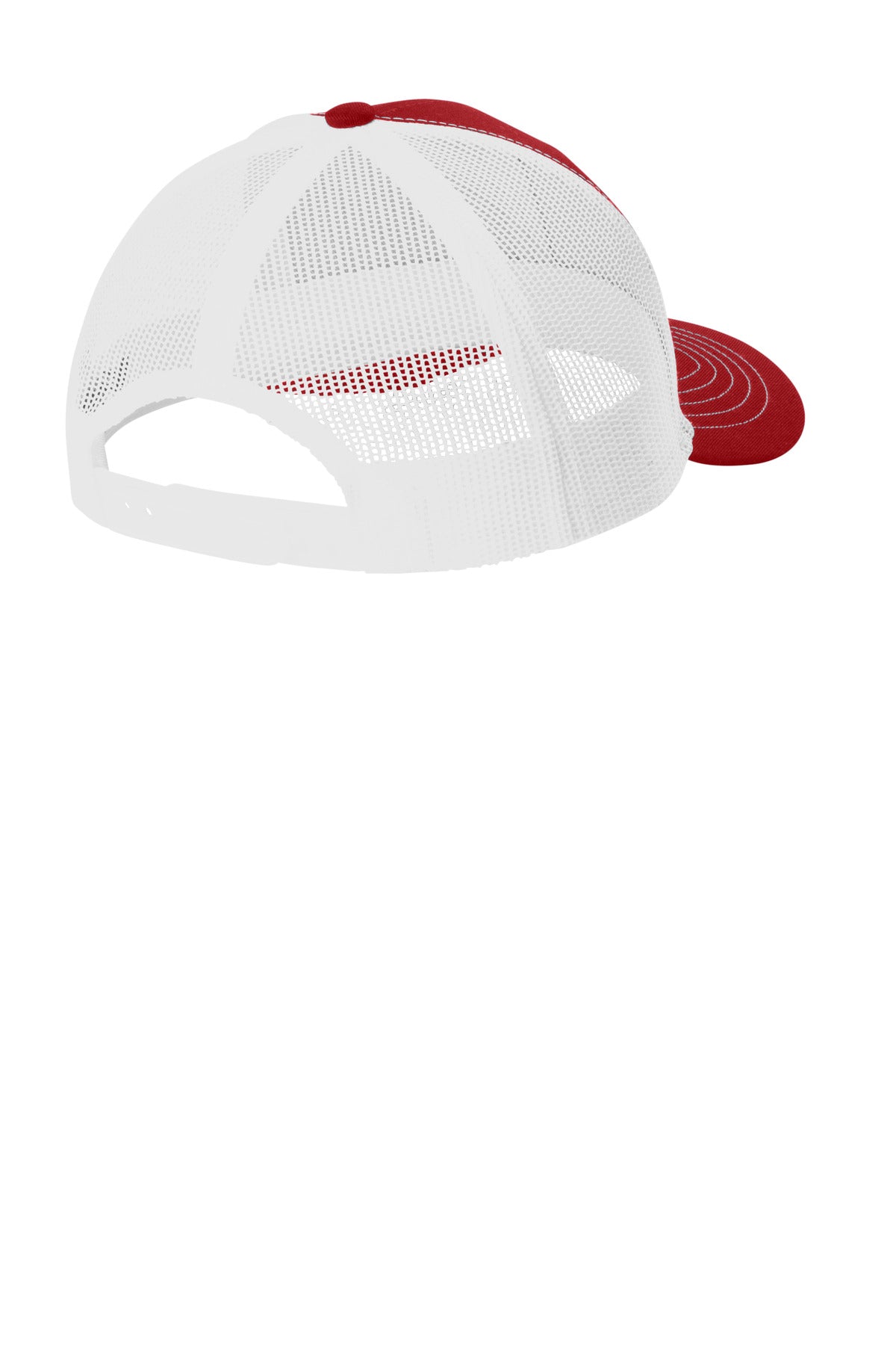 Port Authority Youth Snapback Trucker Cap - Flame Red/ White