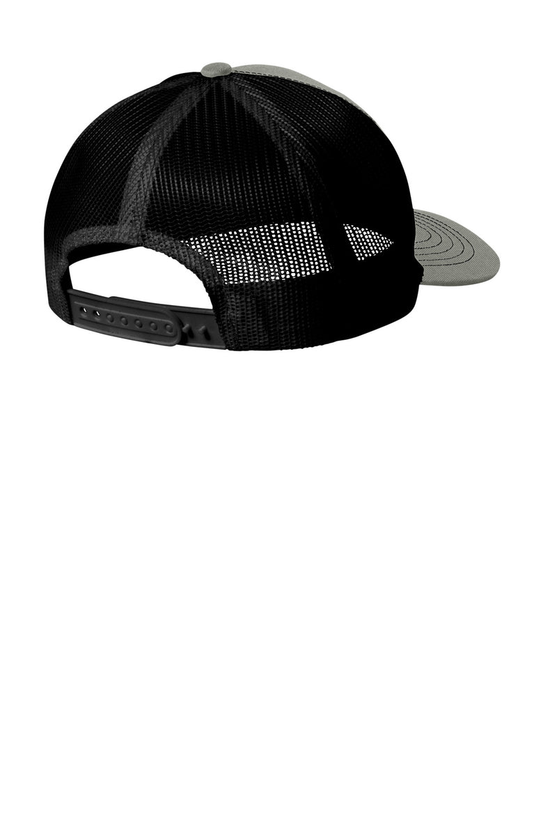 Port Authority Youth Snapback Trucker Cap - Heather Grey/ Black