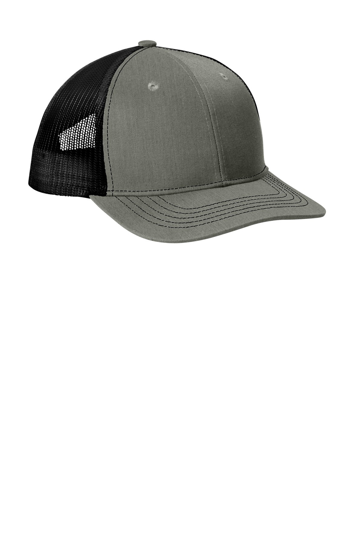 Port Authority Youth Snapback Trucker Cap - Heather Grey/ Black
