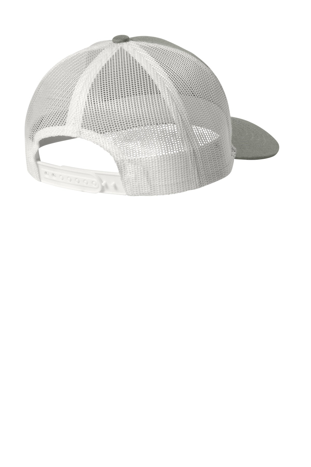 Port Authority Youth Snapback Trucker Cap - Heather Grey/ White