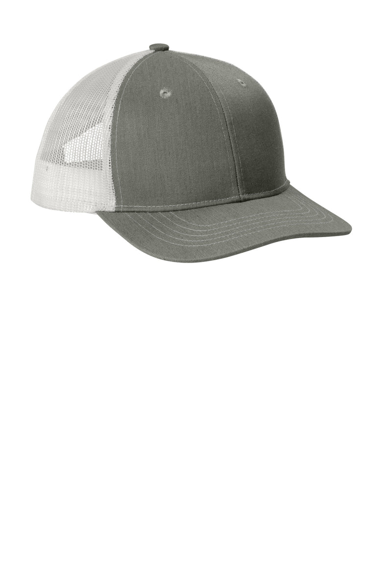 Port Authority Youth Snapback Trucker Cap - Heather Grey/ White