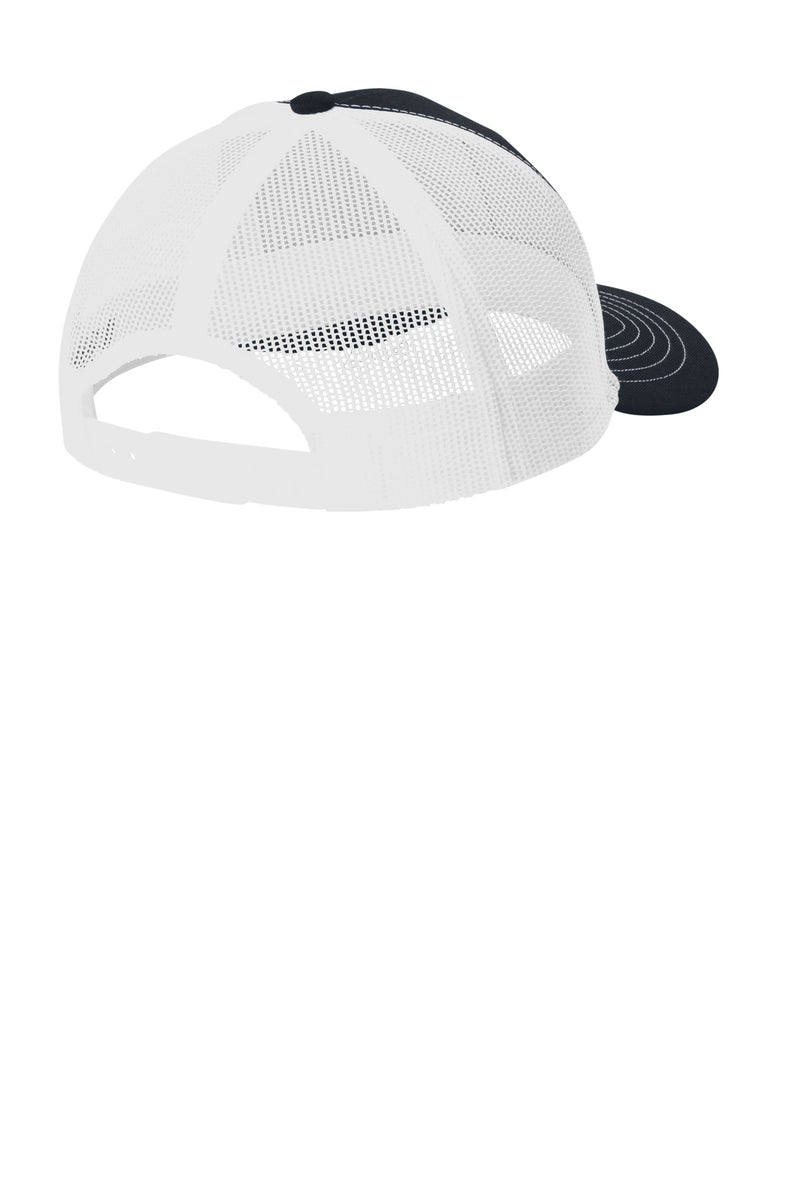 Port Authority Youth Snapback Trucker Cap - Rich Navy/ White