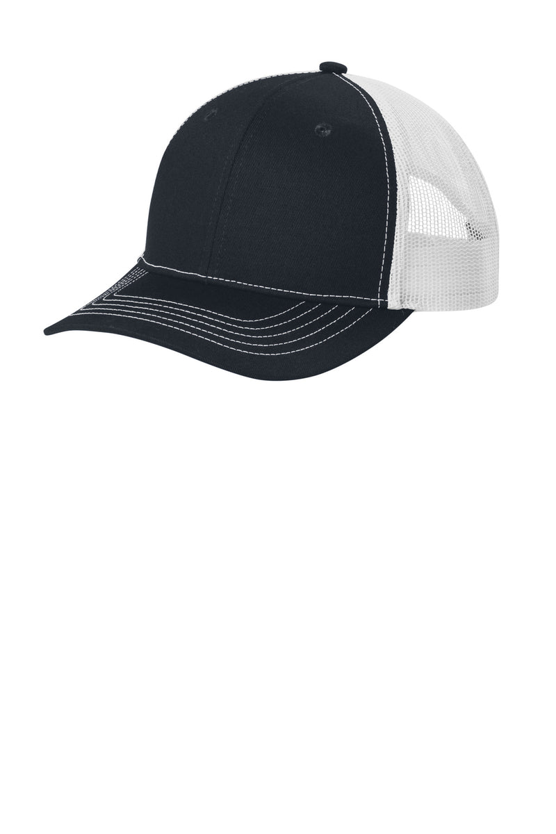 Port Authority Youth Snapback Trucker Cap - Rich Navy/ White