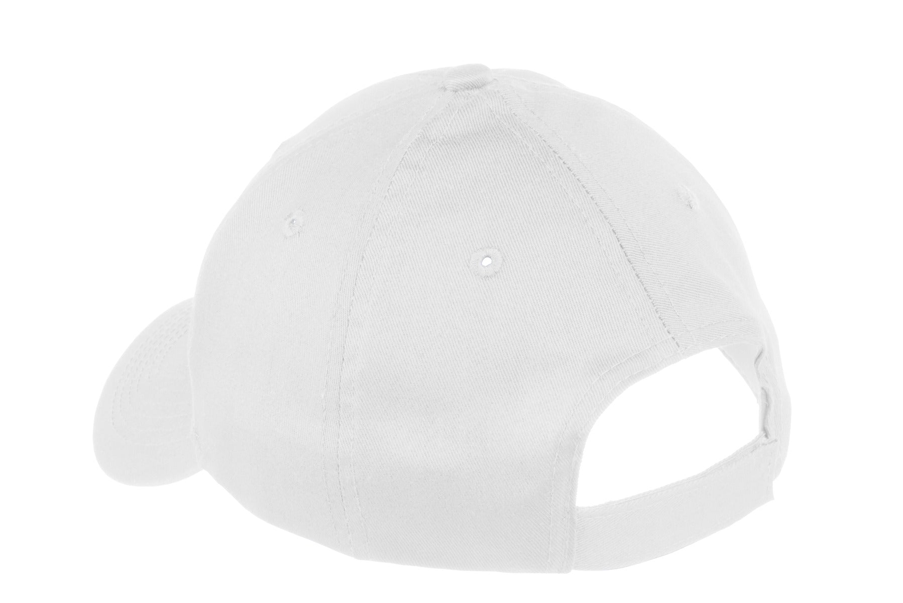 Port Authority Youth Six-Panel Twill Cap - White