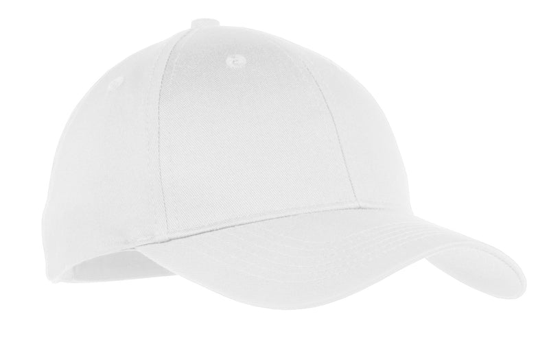 Port Authority Youth Six-Panel Twill Cap - White