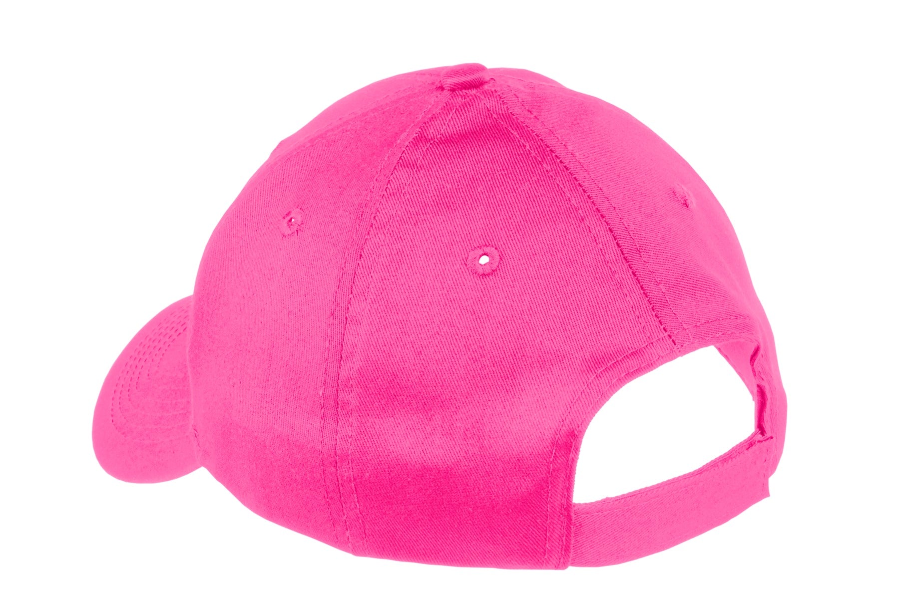 Port Authority Youth Six-Panel Twill Cap - Neon Pink