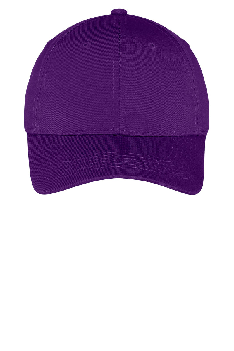 Port Authority Youth Six-Panel Twill Cap - Purple