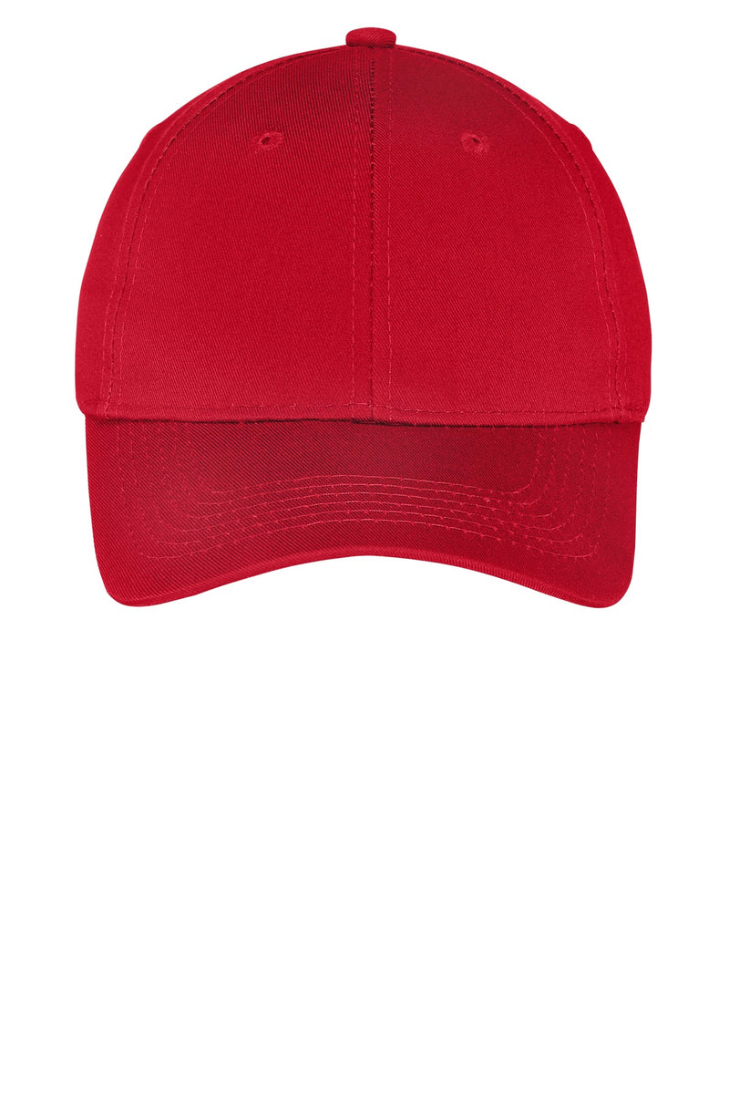 Port Authority Youth Six-Panel Twill Cap - Red