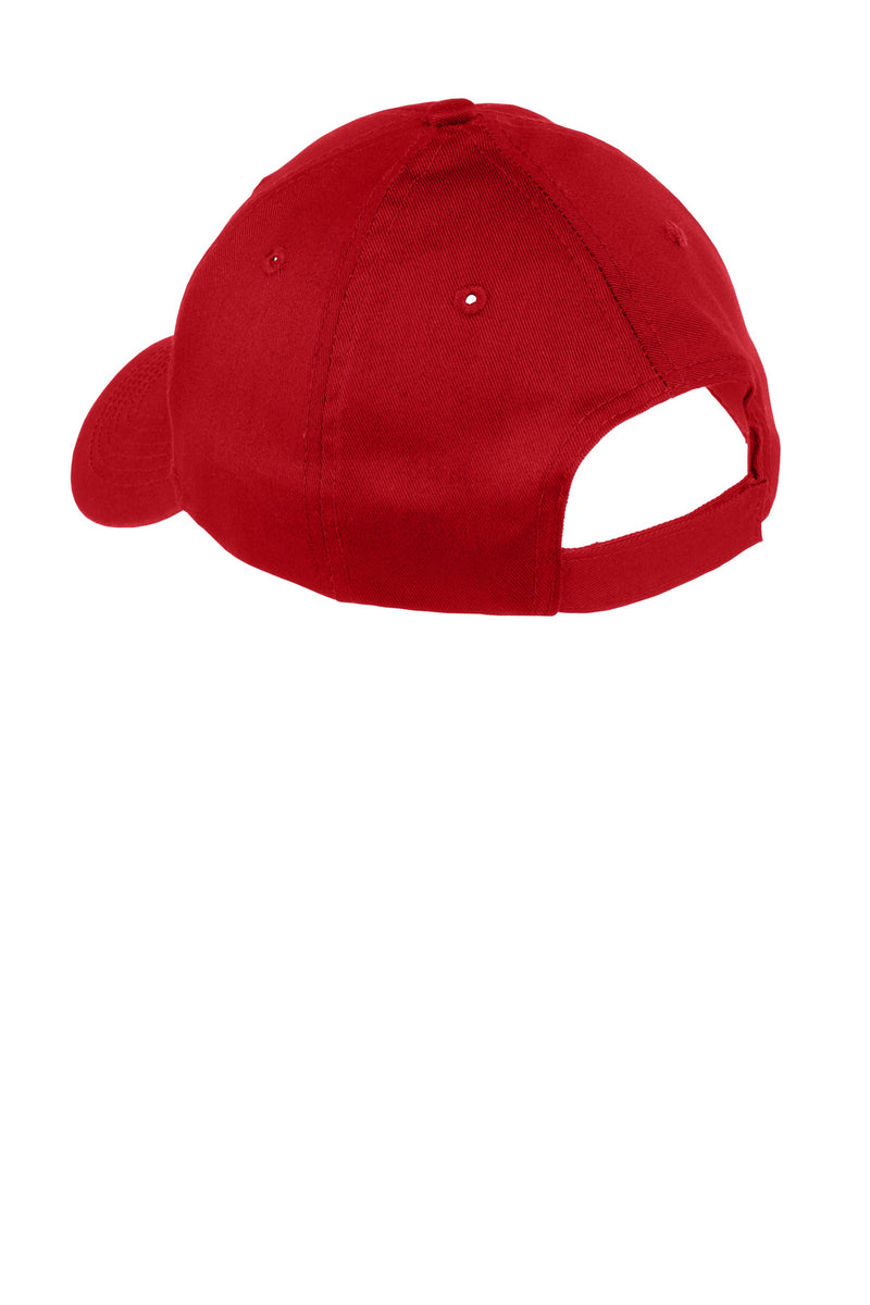 Port Authority Youth Six-Panel Twill Cap - True Red