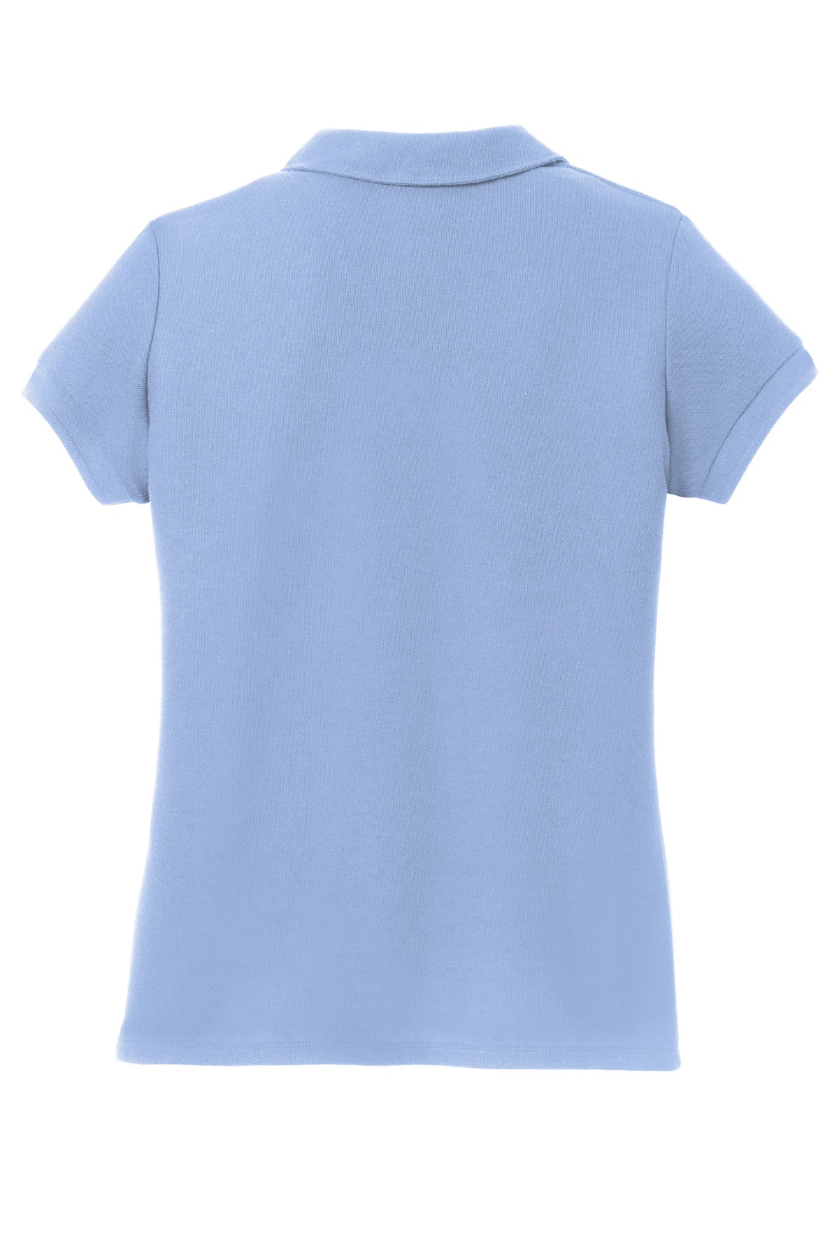 Port Authority Girls Silk Touch Peter Pan Collar Polo - Light Blue