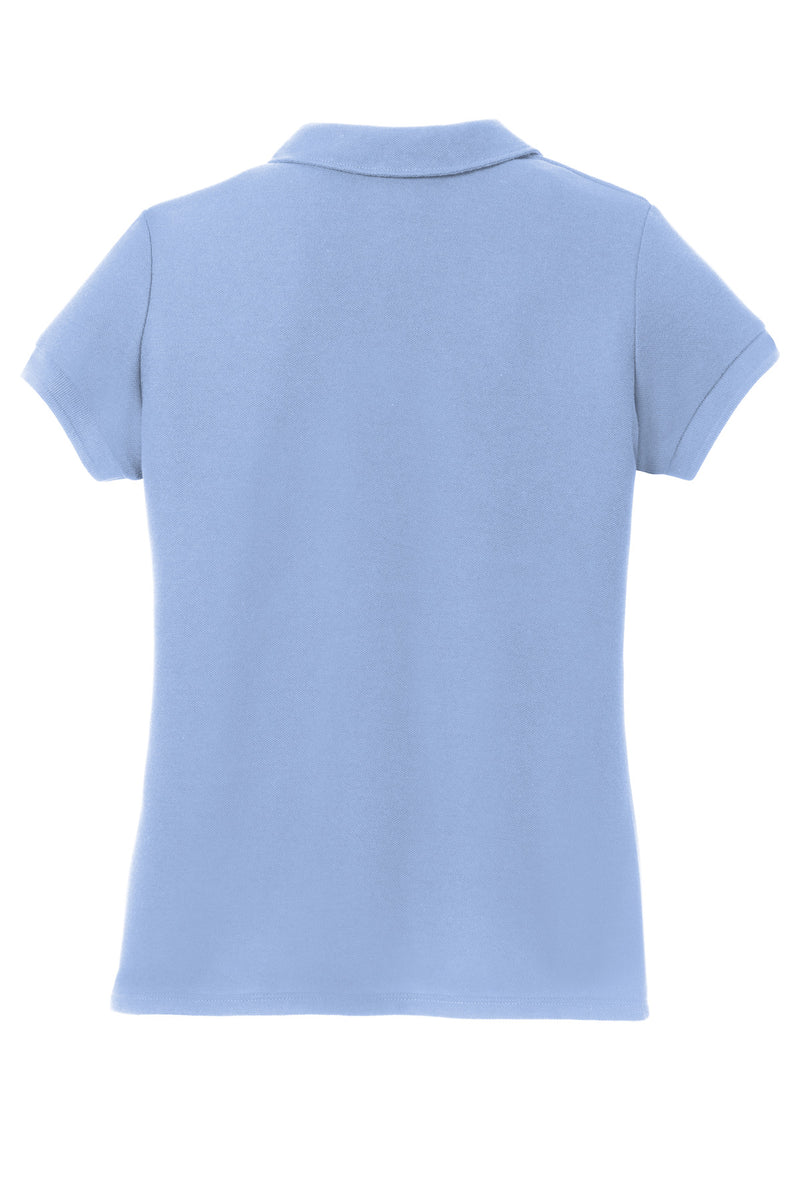 Port Authority Girls Silk Touch Peter Pan Collar Polo - Light Blue